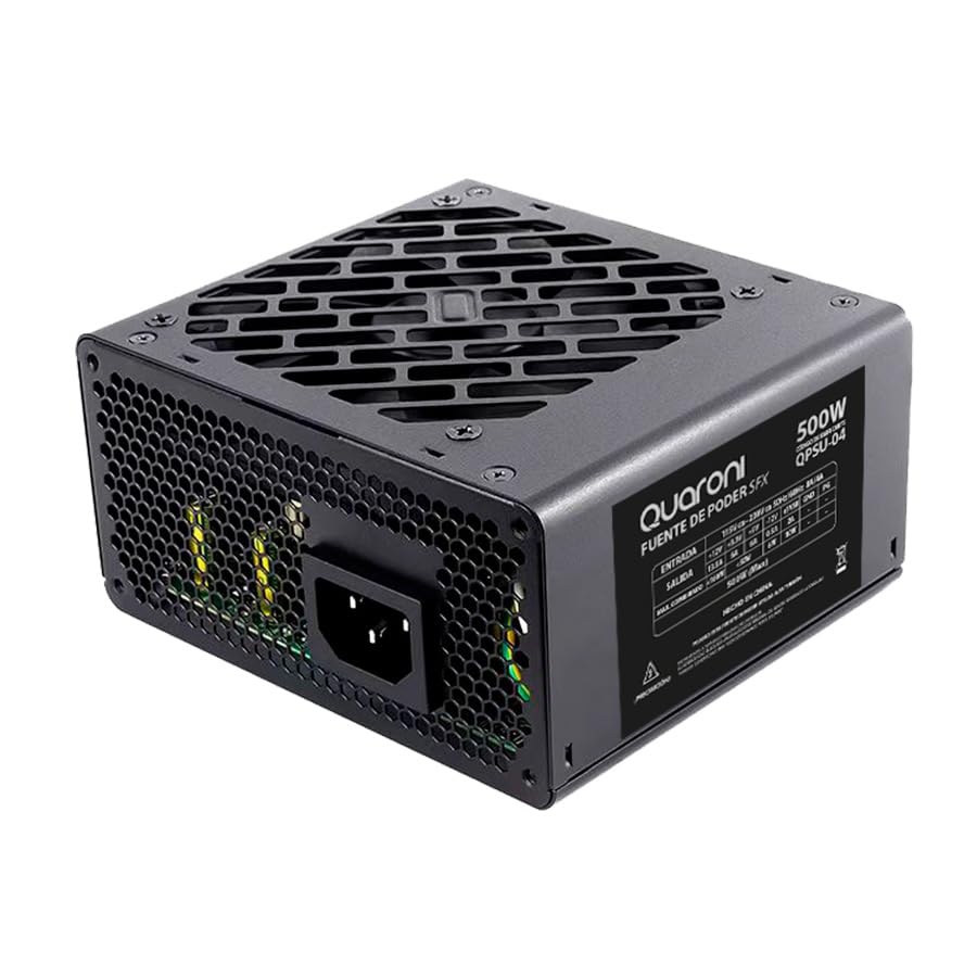 Fuente de poder quaroni sfx de 500w 24 pines 2 sata negro
