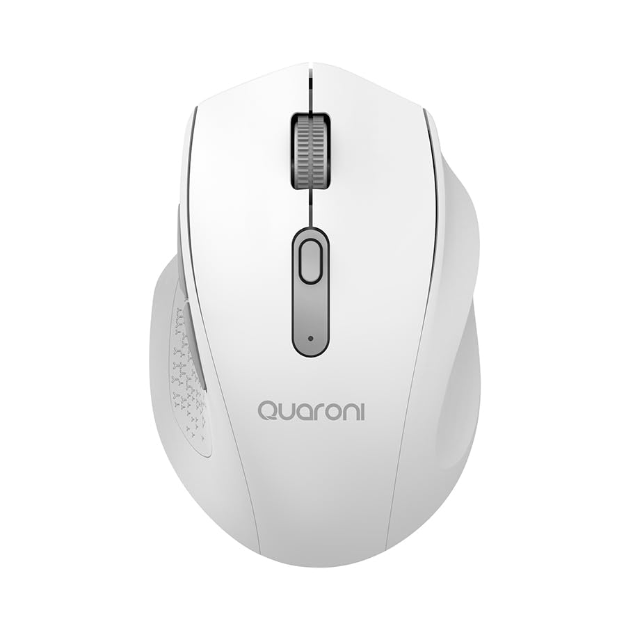 Mouse inalmbrico ergonmico con textura quaroni 5 scroll receptor 2.4 ghz