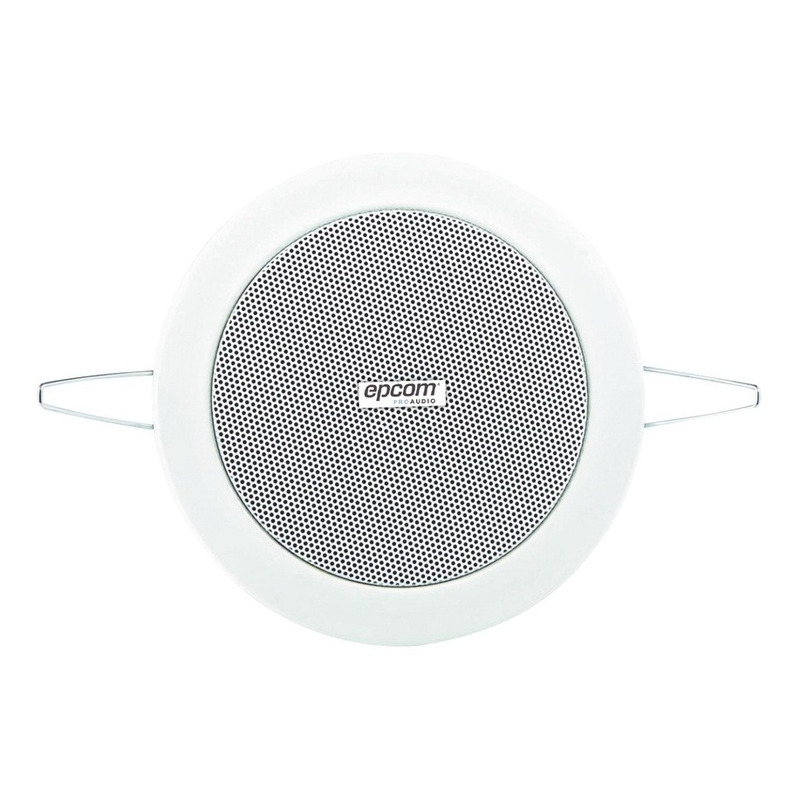 Altavoz  4" | montaje en techo | 3 - 6w | 70/100v | frente metálico | resistente a humedad   