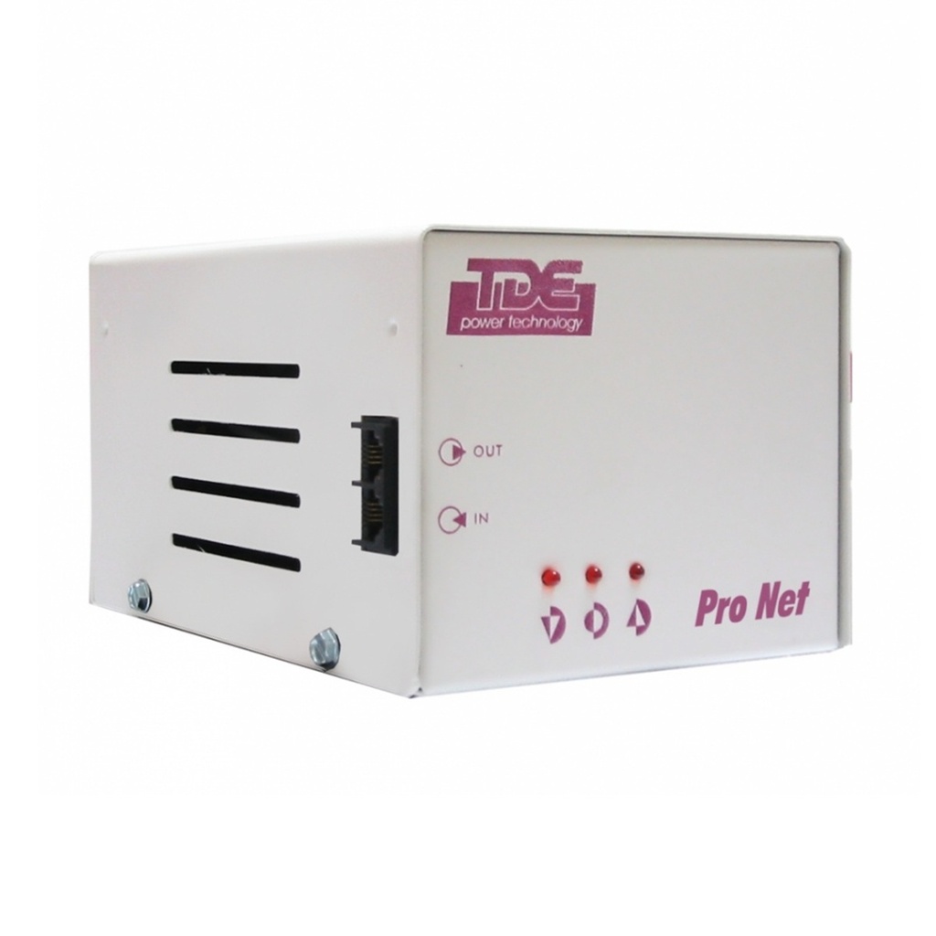 Regulador de Voltaje TDE PRO NET Gabinete Metalico 800W 4 Contactos Voltaje de Operacion 120v Supreso 