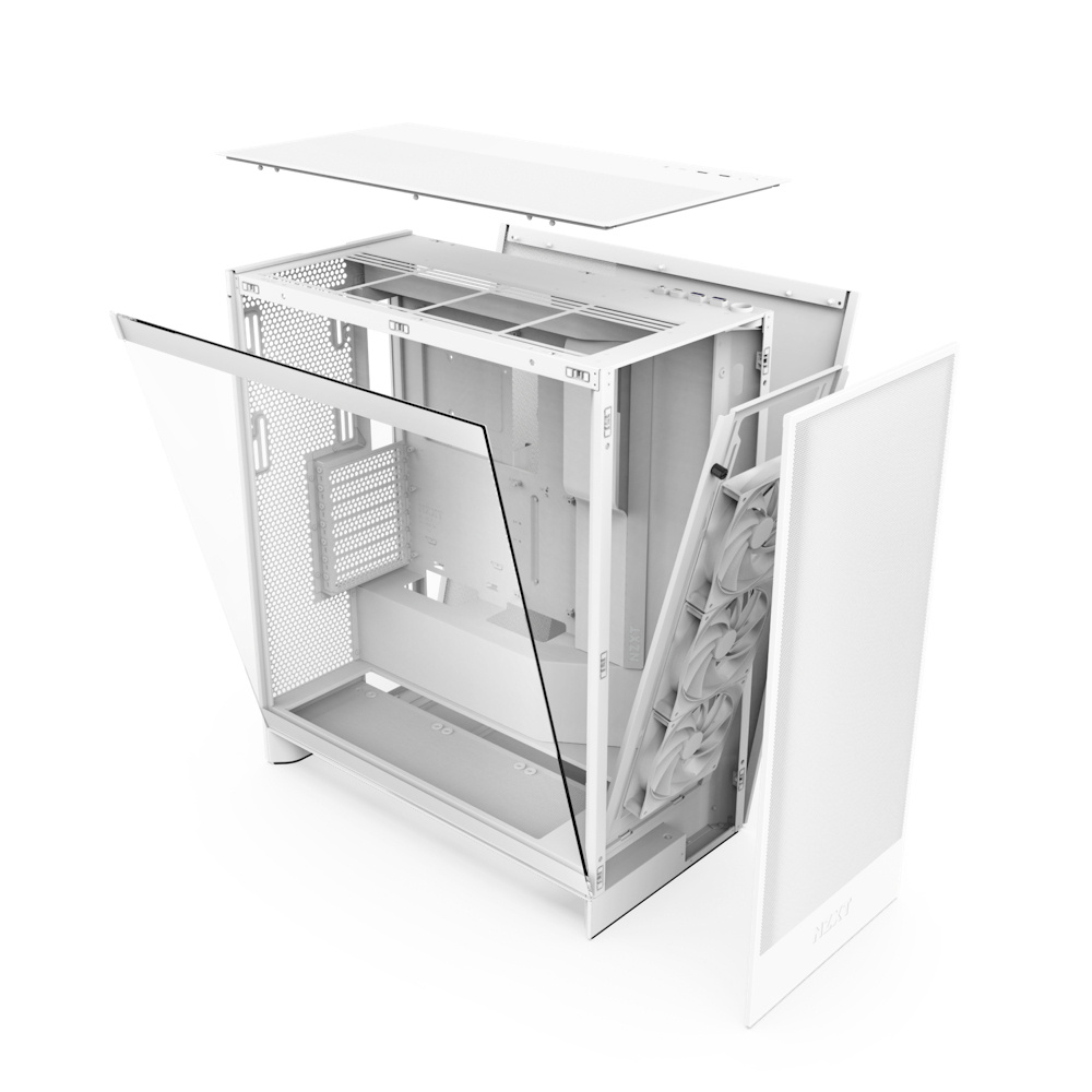 Gabinete NZXT H7 Flow 2024 Midi-Tower Mini-ITX/Micro-ATX/ATX USB 3.0 sin Fuente 3 Ventiladores Instalados