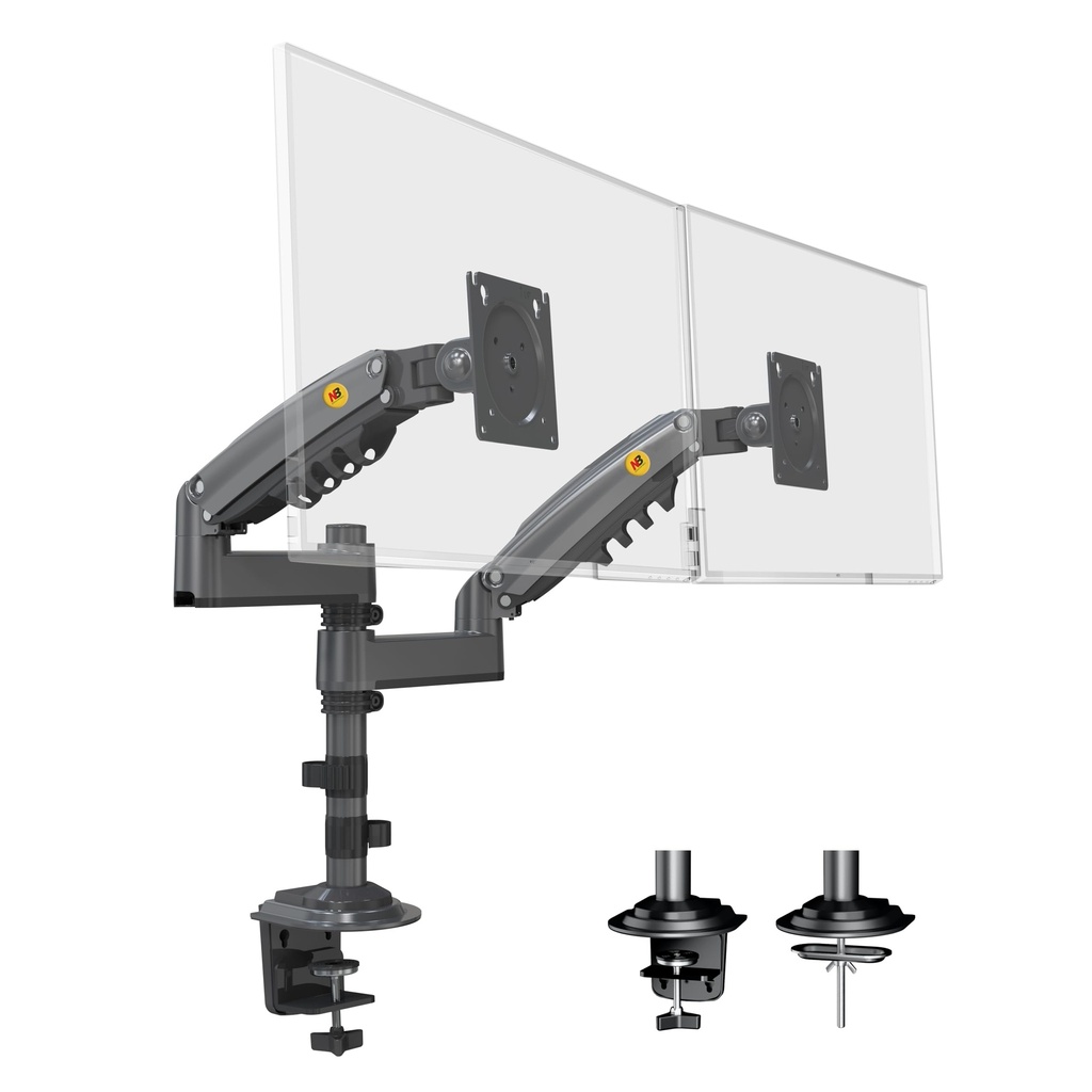 Epcom Soporte de Escritorio para 2 Monitores 17" - 27", hasta 18kg