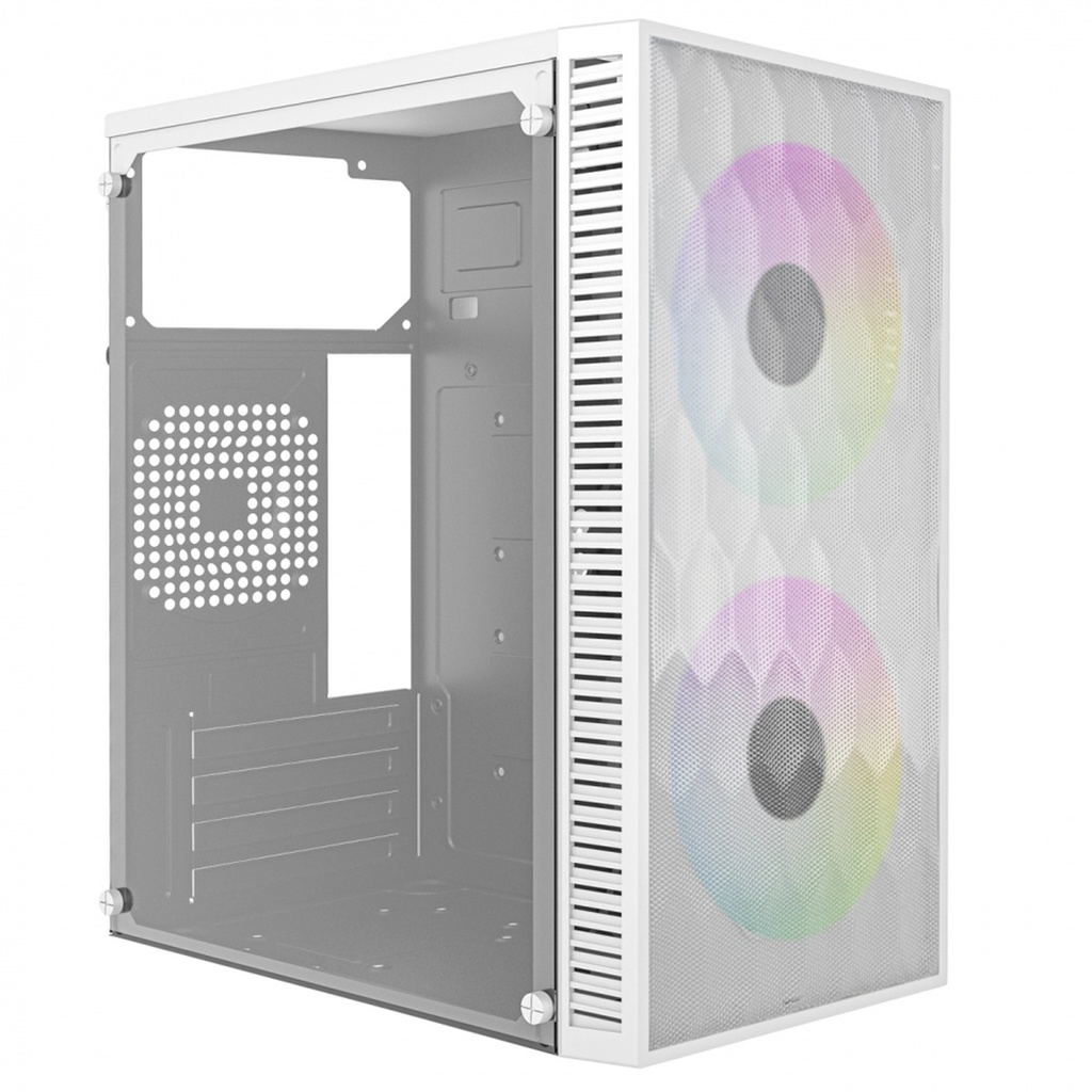 Gabinete Acteck Fuji GC470 Mini-Tower Micro-ATX/Mini-ITX USB 2.0/3.0 Fuente 500W 2 Ventiladores Instalados