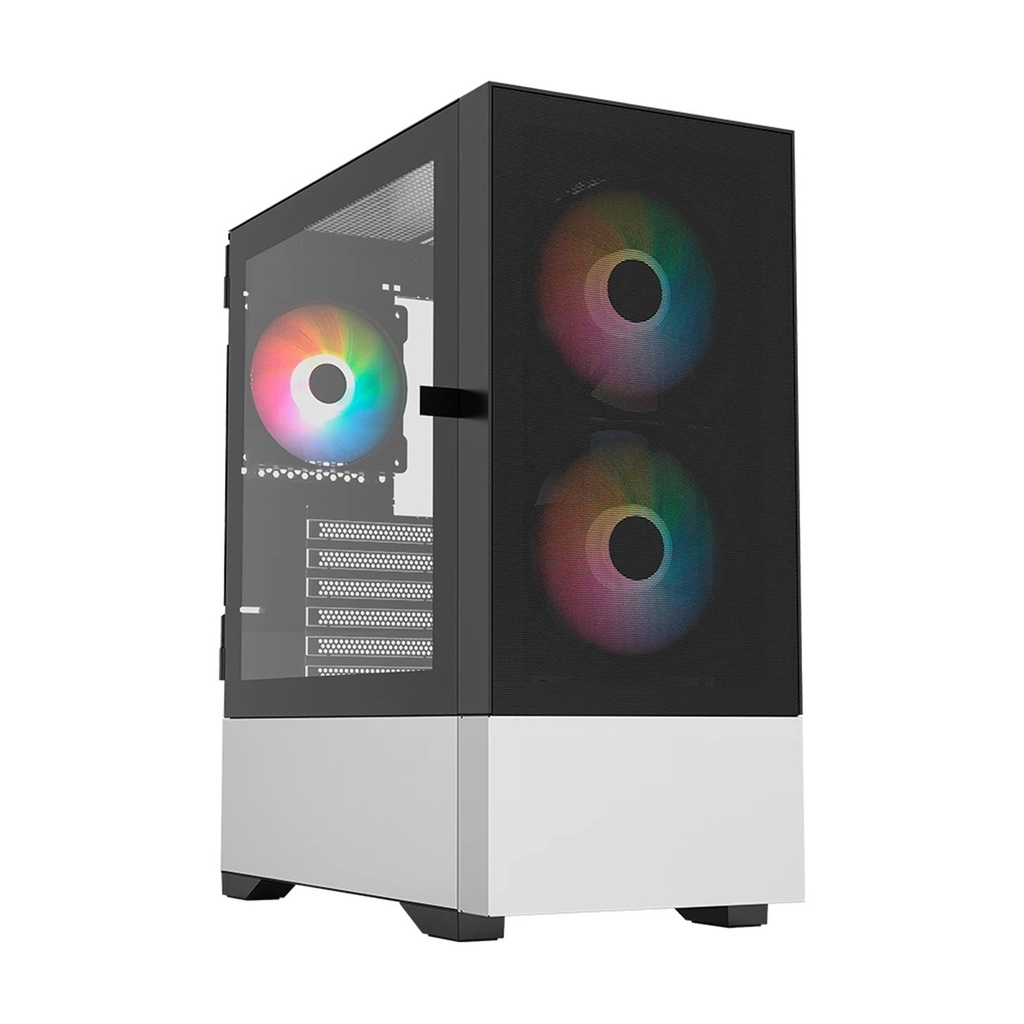 Gabinete Balam Rush Nitrox Aircool 5500ABW Midi-Tower Micro-ATX/Mini-ITX/ATX USB 2.0/3.0 Sin Fuente 3 Ventiladores ARGB Instalados