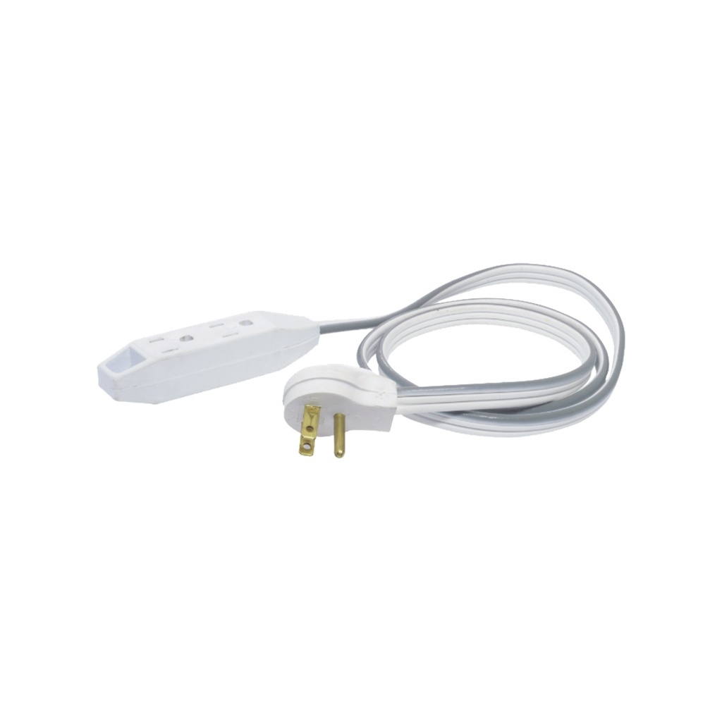 Extensión Alectrica Plana Surtek 3 Contactos 13A 127V 1 Metro