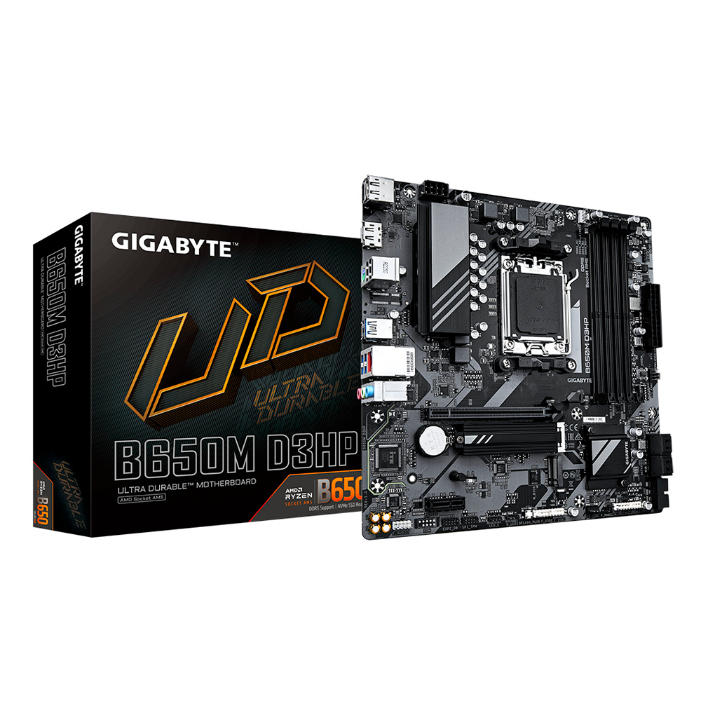 Tarjeta Madre Gigabyte B650M D3HP S-AM5 AMD B650 HDMI 192 GB DDR5 Micro-atx