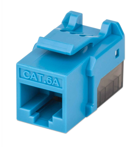 Jack keystone intellinet cat 6, azul con negro, 772334