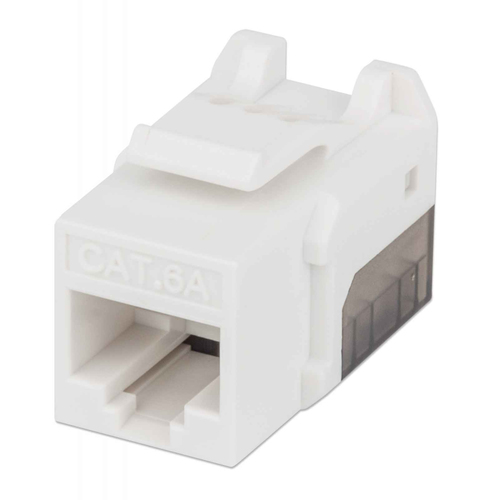 Jack keystone intellinet cat 6, blanco con negro, 772358