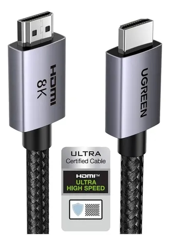 Ugreen Cable 25910 HDMI 2.1 Macho - HDMI Macho, 48 Gbit/s, 2 Metros
