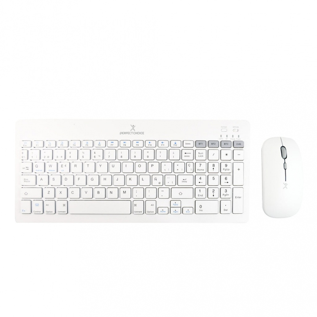 Kit de Teclado y Mouse Perfect Choice PC-201380 Inalámbrico Bluetooth Español