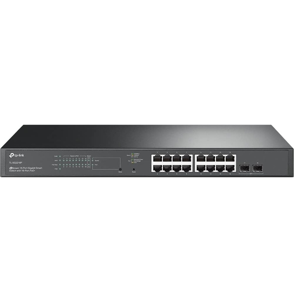 Switch Tp Link SG2218P 16x POE+ 2x SFP Gigabit Omada SDN IPV6 Montaje En Rack
