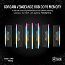 Memoria dimm ddr5 corsair cmh64gx5m2b6000c30 64gb 6000mhz 2x32gb vengeance rgb negro cl30-76