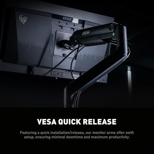 Brazo de soporte para monitor msi mag mt201d neg ro montaje de mesa p/pantalla 17"-45" doble