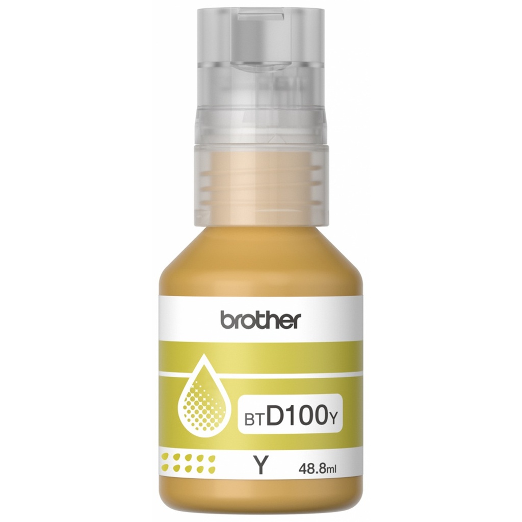 Tanque de Tinta Brother BTD100Y Amarillo Rinde 5000 Páginas
