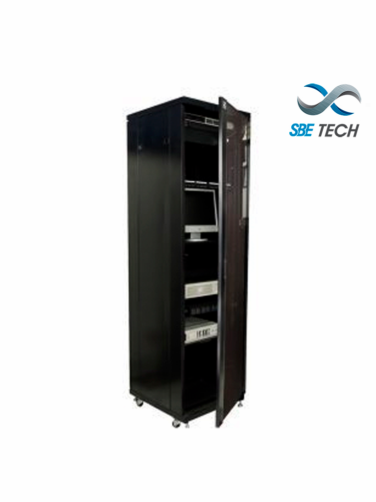 Sbetech sbe-gnl42urp600 - gabinete de piso / 42 ur / puerta de cristal / profundidad 600 mm