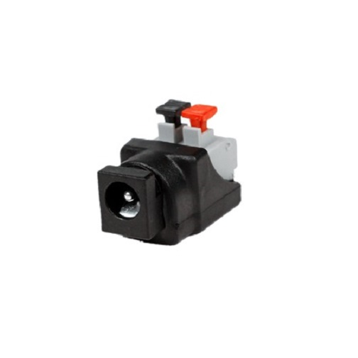 Adaptador tipo Jack 3.5mm Hembra Polarizado de 12VCD con Terminales de Presión