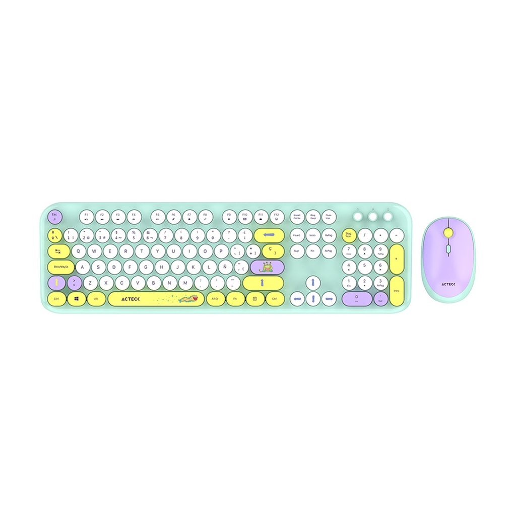 Kit de Teclado y Mouse Acteck Creator Chic K- Colors MK485 RF Inalámbrico Español