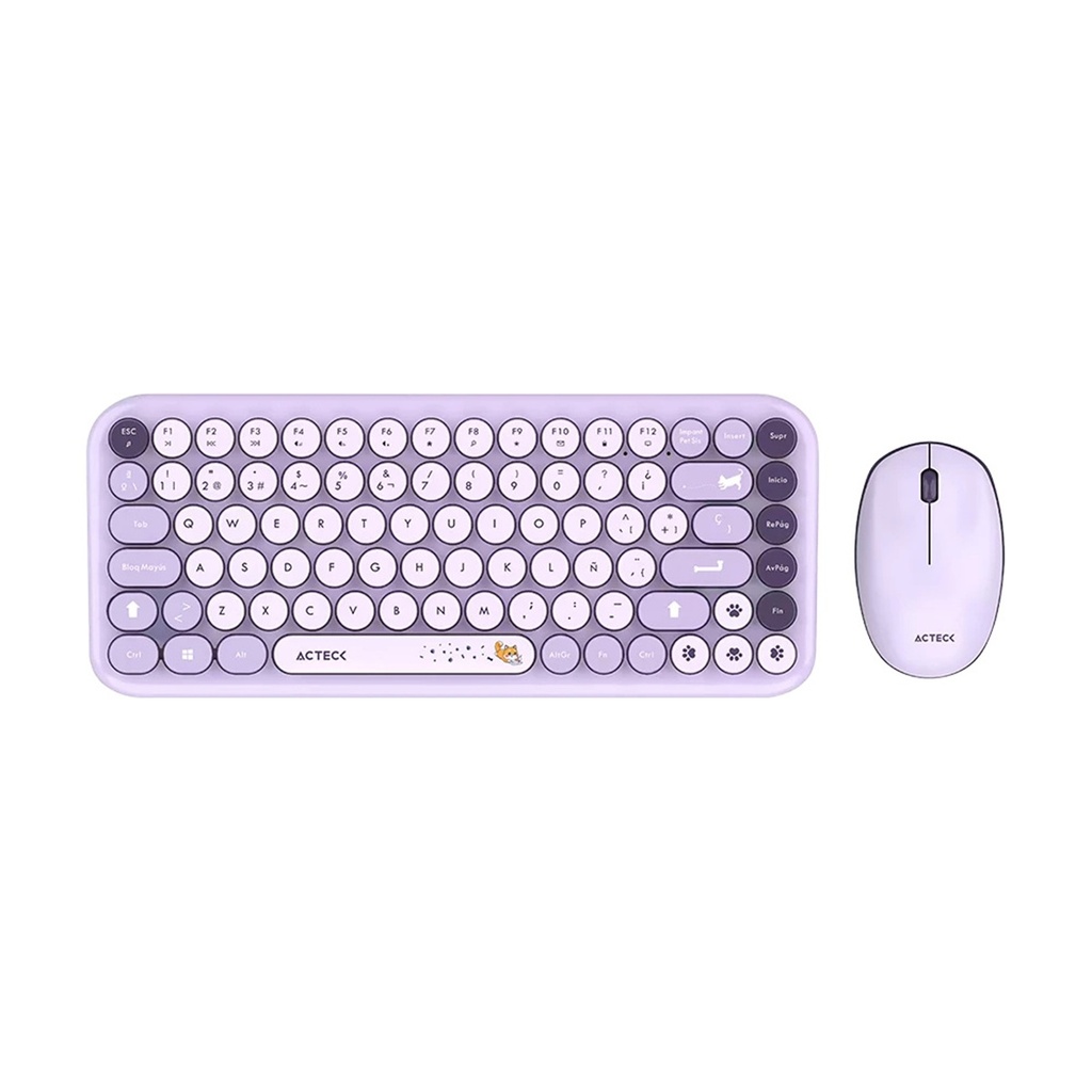 Kit de Teclado y Mouse Acteck Creator Chic K- Colors MK480 RF Inalámbrico Español