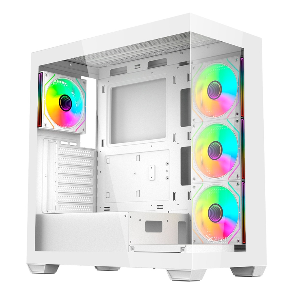 Gabinete Xzeal YRDEN XZ-140 Midi-Tower ATX/Micro-ATX/Mini-ITX USB 2.0/3.0 Sin Fuente 4 Ventiladores Instalados