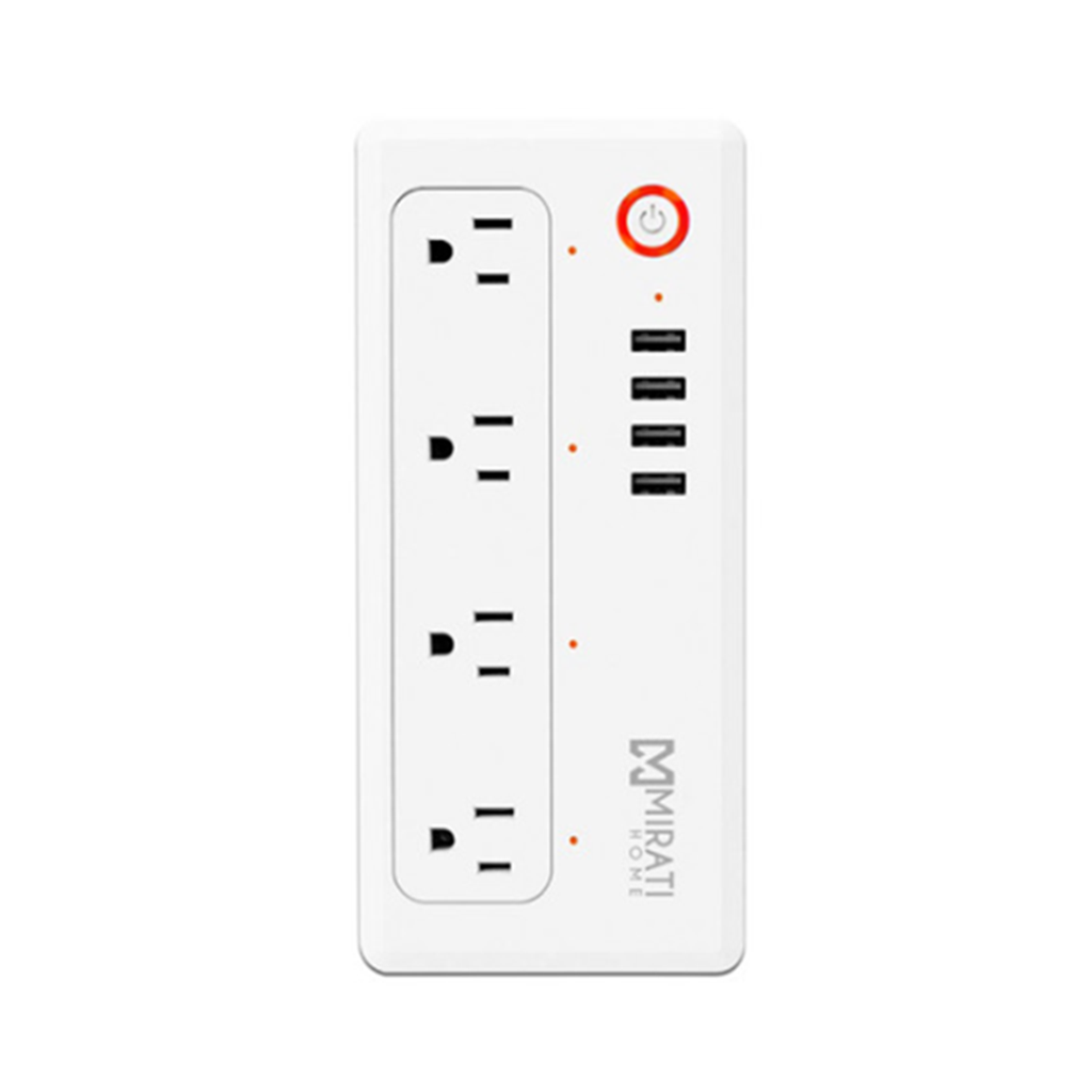 Multicontacto Smart Plug Mirati MCUS1 Wi-Fi 4 Conectores USB 1800W 15A