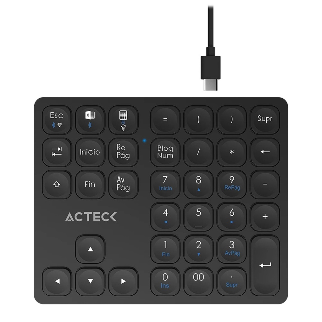 Teclado Numérico Acteck Inspire Pad Pro TN480 Inalámbrico Bluetooth