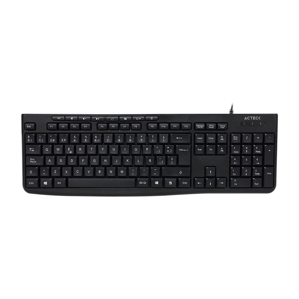 Teclado Estandar Acteck Inspire Prime TA222 Alámbrico USB Español