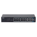 Switch Dahua Gigabit Ethernet DH-S3024-24GT 24 Puertos 10/100/1000Mbps 35.7 Gbit/s 16000 Entradas No Administrable
