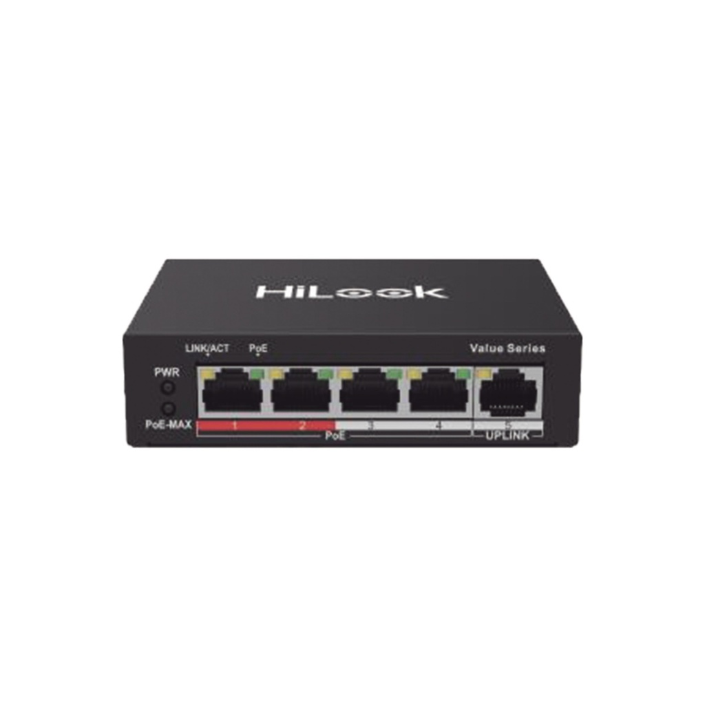 Switch Hikvision Fast Ethernet NS-0105P-35(B) 4 Puertos Poe+ 10/100 Mbps + 1 Puerto Uplink 35W 1 Gbit/s 1.000 Entradas No Administrable