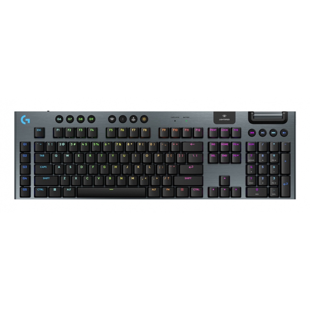 Teclado Mecnico Gamer Logitech G915 X Lightspeed LED  Logitech GL Tactile Inalámbrico USB/RF Inalámbrico/Bluetooth