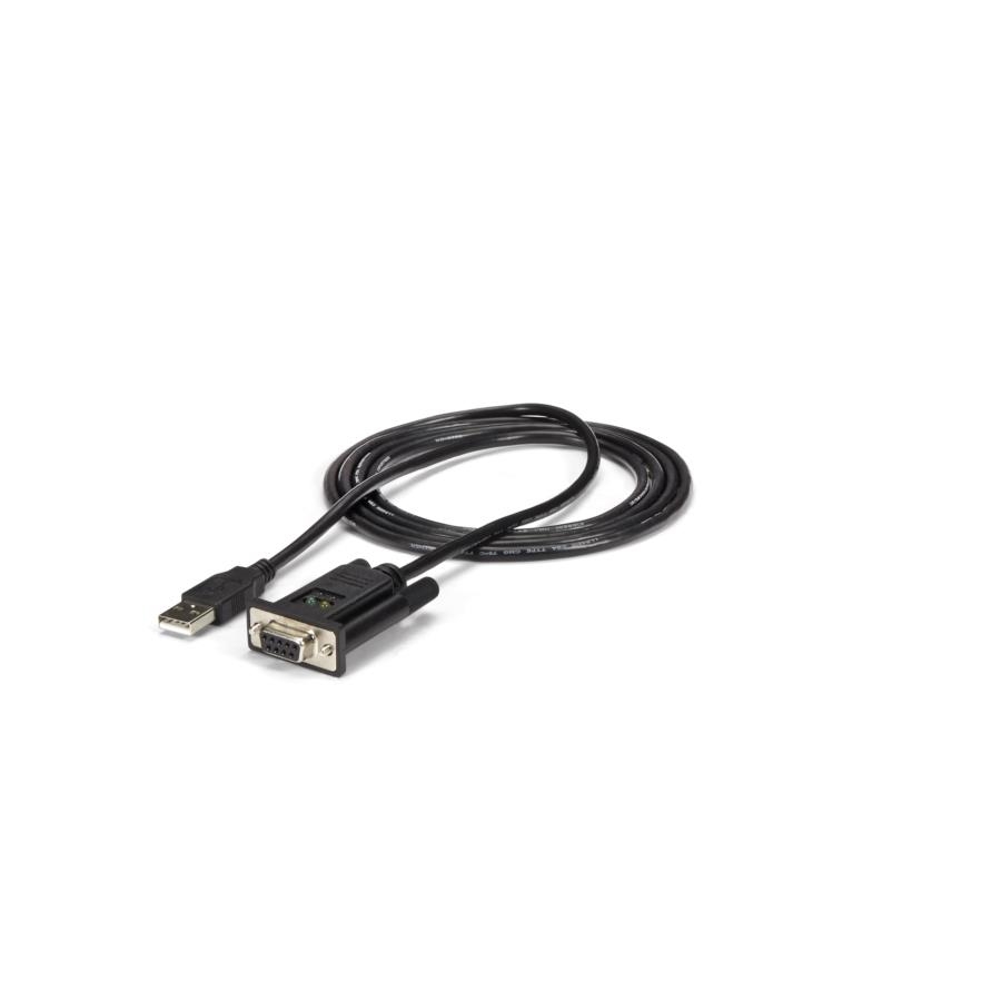 Cable adaptador de 1 puerto usb a módem nulo null serial db9 rs232 dce con ftdi - 1x usb a macho - 1x db9 hembra - startech.com 