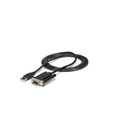 Cable adaptador de 1 puerto usb a módem nulo null serial db9 rs232 dce con ftdi - 1x usb a macho - 1x db9 hembra - startech.com 