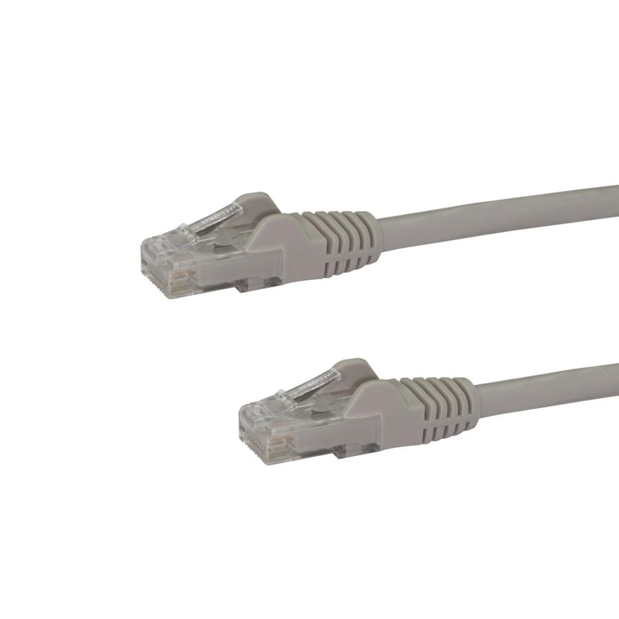 Cable de 10m gris de red gigabit cat6 ethernet rj45 sin enganche - cable patch snagless macho a macho - startech.com mod. n6patc