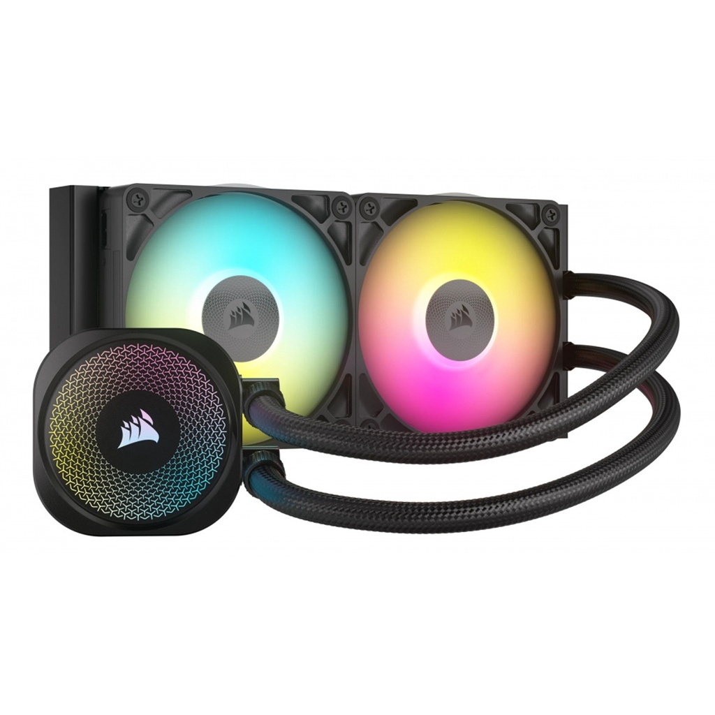 Enfriamiento Líquido Para CPU Corsair iCUE LINK TITAN 240 RX RGB 2x 120mm Hasta 2100RPM