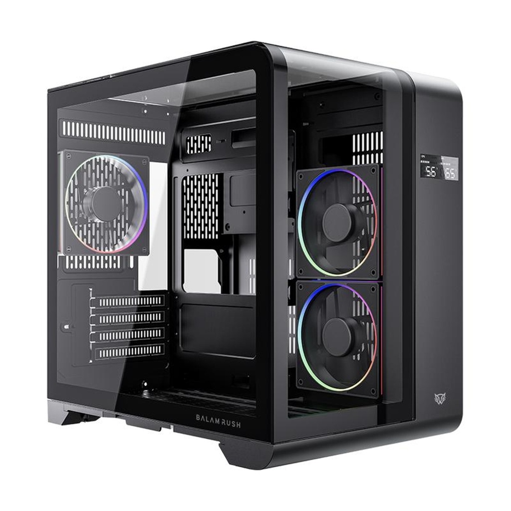 Gabinete Balam Rush BR-941617 Tank Expert Curve 6400 Mini-Tower 3 Ventiladores ARGB