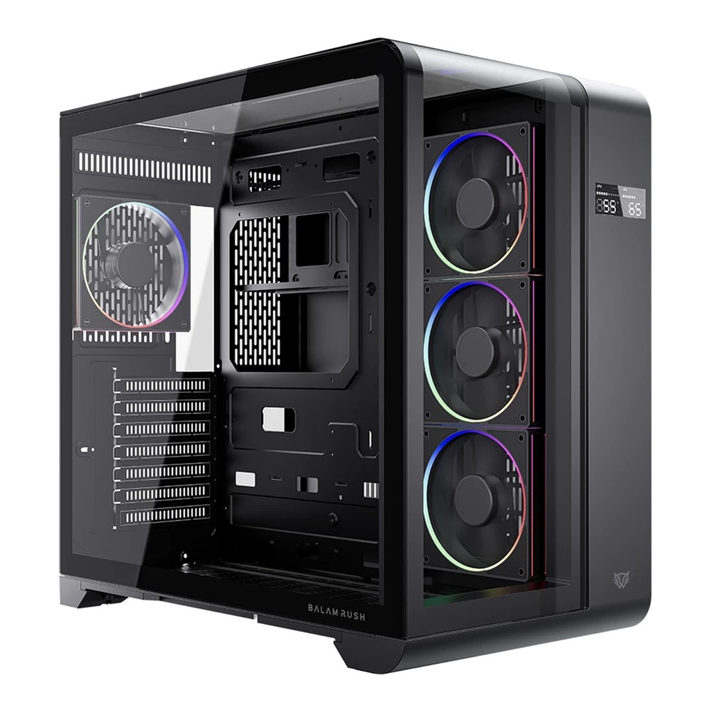 Gabinete Balam Rush Tank Expert Curve 7400 Midi-Tower ATX/Micro-ATX/Mini-ITX USB 2.0/3.0 Sin Fuente 4 Ventiladores Instalados