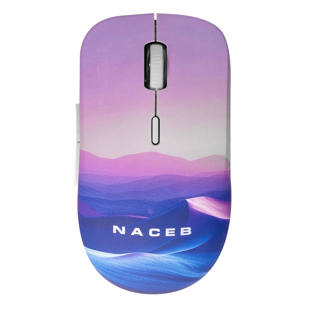 Mouse Naceb NA-0138B, Inalámbrico, Óptico, 1.600DPI, RF Inalámbrico, Multicolor