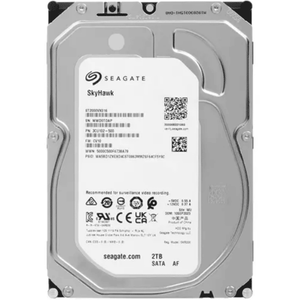 Disco Duro Para Videovigilancia Seagate SkyHawk 3.5" 2 TB SATA III 6 Gbit/s 5900RPM 256MB Caché 
