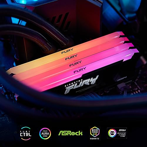Memoria ram kingston dimm ddr4 16gb 3200mt s fury beast black xmp rgb cl16 288pin 1.35v c