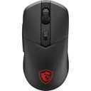 Mouse msi versa 300, optico, 6 botones, 8000 dpi, rf wireless, bluetooth, usb-c, negro