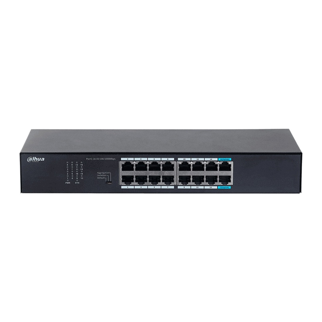 Switch Dahua DH-S3016-16GT 16 Puertos RJ-45 10/100/1000 Mbps
