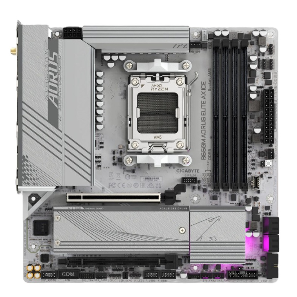 Gigabyte Aorus B650 AORUS Elite AX Ice (zócalo AM5/B650/DDR5/S-ATA 6 GB/s/Micro ATX)