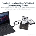 Docking station de 2 bahias - sartech.com - usb 3.1 a sata - usb 3.1 (10 gbps) - sata i