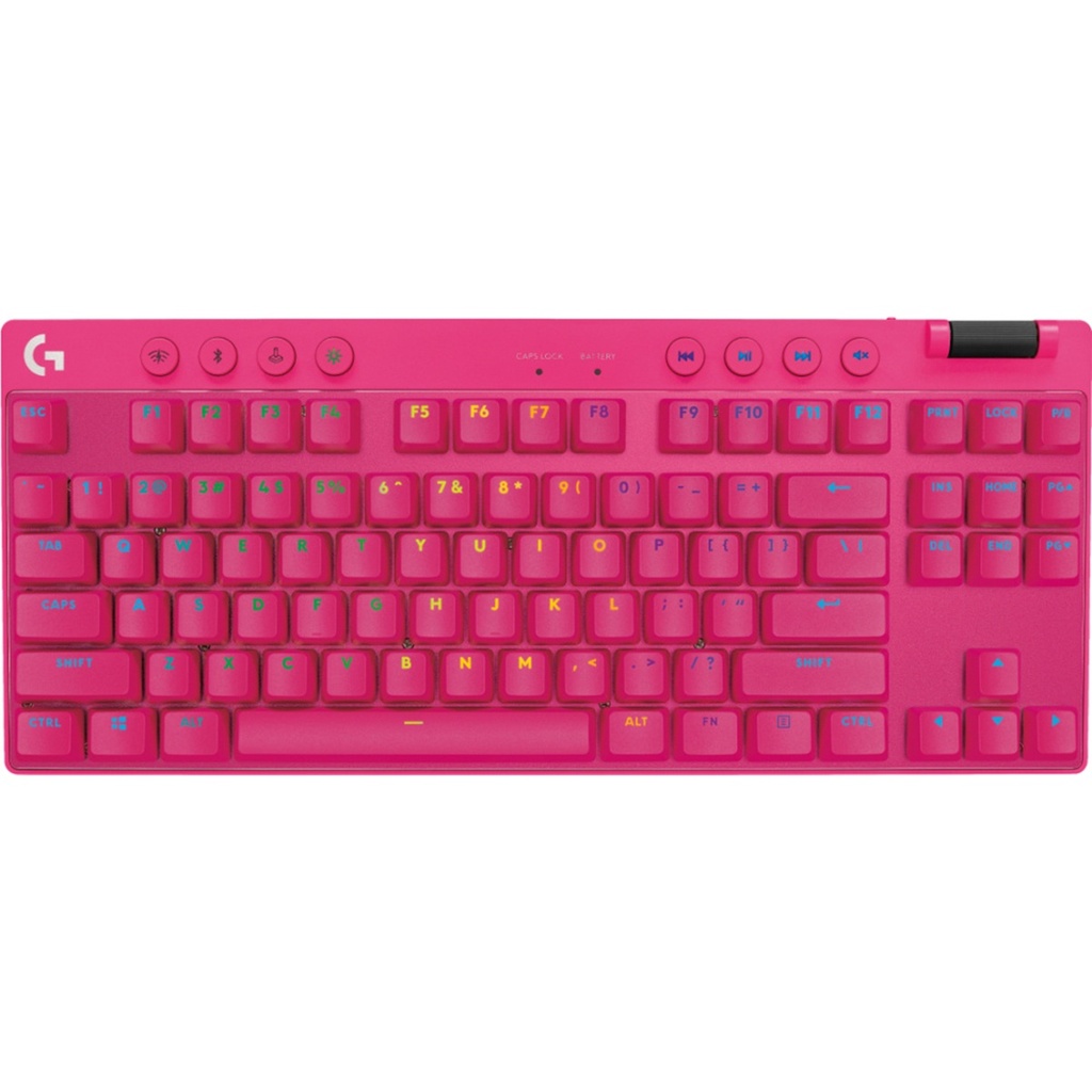 Teclado Mecánico Gamer Logitech PRO X 2 TKL LED RGB TKL Logitech GX Brown Inalámbrico USB/RF Bluetooth Inglés