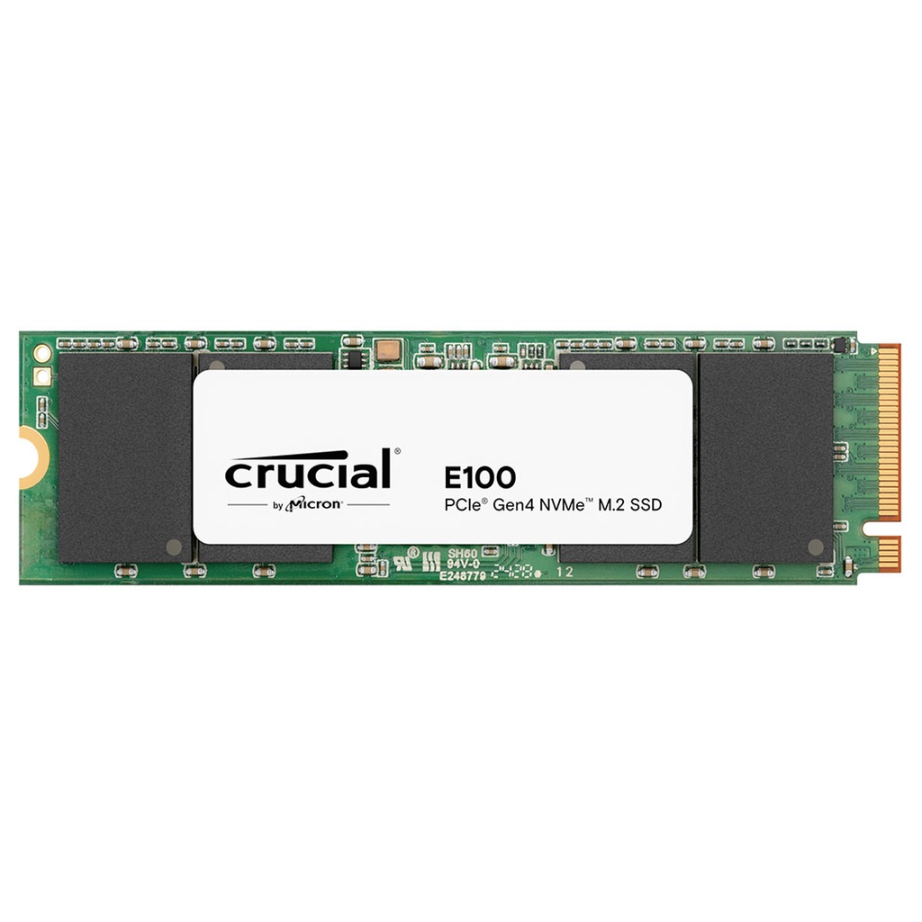 Unidad SSD Crucial E100 NVMe 480GB M.2 2500 MB/s Escritura 4700 MB/s Lectura PCI Express 4.0 