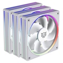 Kit 3 Ventiladores Para PC Eolox Bora EXB85 120 mm 600-1600 RPM PWM 4 pin + Aurea RGB 