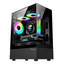 Gabinete xzeal x-zynergy m-atx/itx xzgazny1b espacios pci 4 espacios de expansión rgb - negro