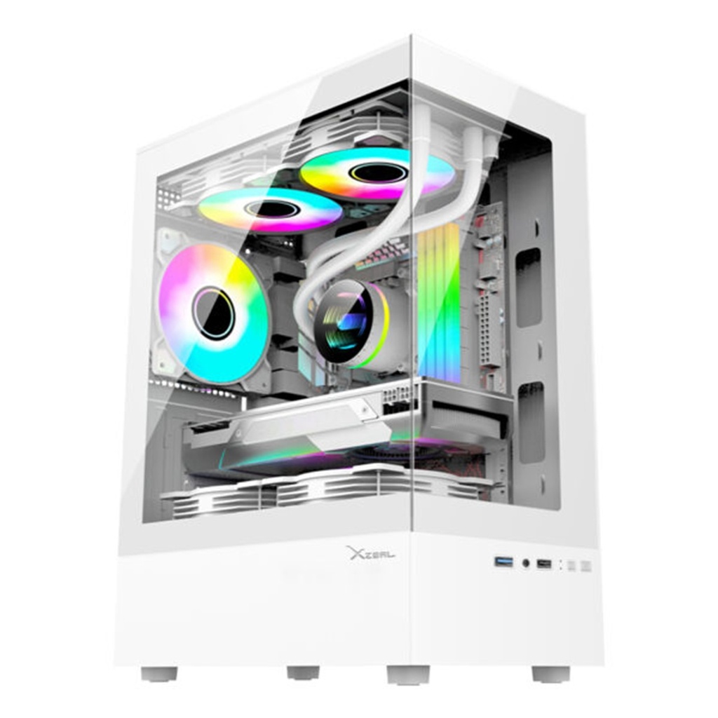 Gabinete Xzeal X-zynergy Soporta M-atx/itx 1x USB 1.0 1x USB 3.0 3x Ventiladores RGB