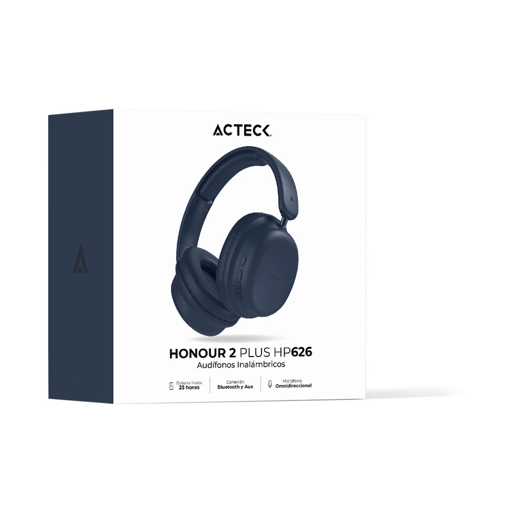 Audífonos inalámbricos bluetooth honour 2 plus hp626 acteck advanced series  cancelación de ruido -