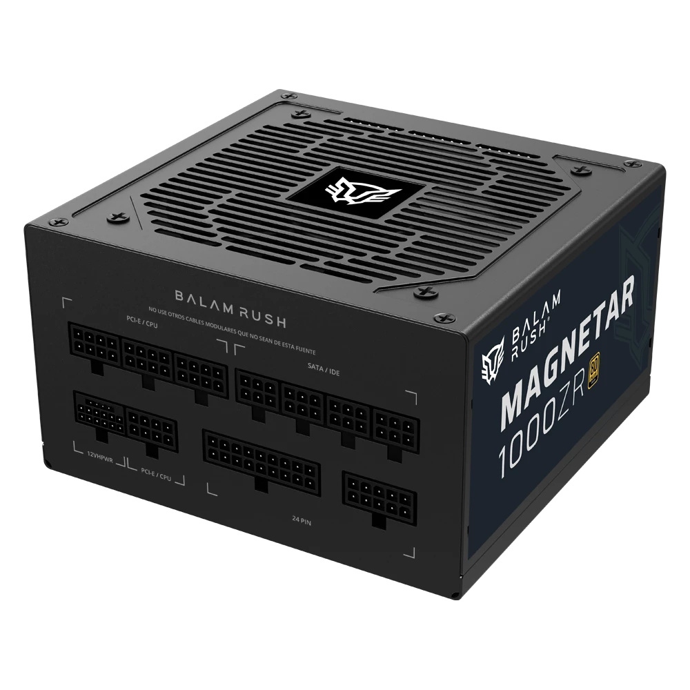 Fuente de Poder Balam Rush Magnetar 1000ZR 80 PLUS Gold ATX, Modular, 24-pin ATX, 12VHPWR, 120mm, 1000W