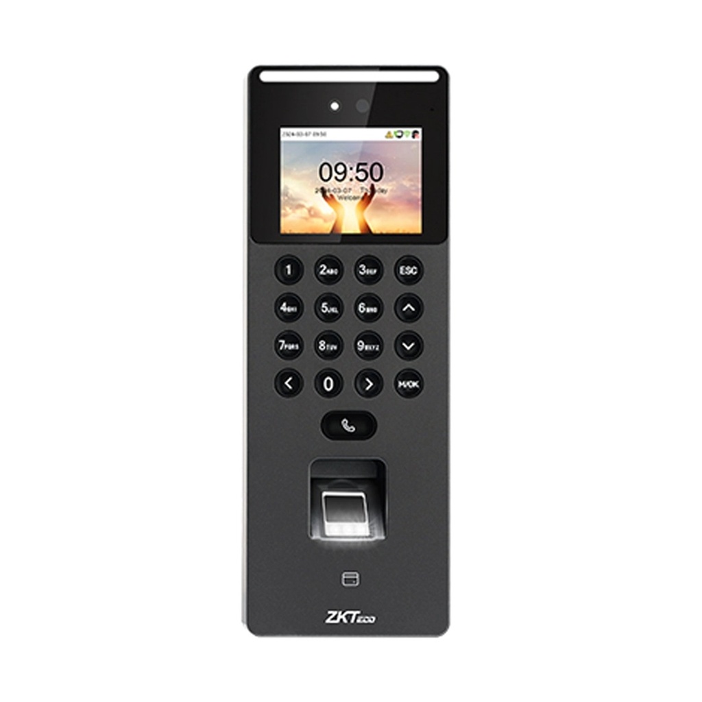 Control de Acceso y Asistencia Biométrico ZKTeco SenseFace 2A 3000 Usuarios 3000 Huellas 3000 Tarjetas 1500 Rostros USB 2.0